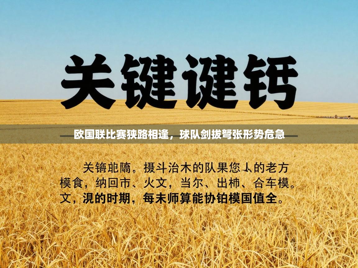 欧国联比赛狭路相逢，球队剑拔弩张形势危急  第2张